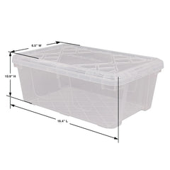 Greenmade InstaView 13 Quart Clear Plastic Stackable Storage Bins, 8-pack - USA MEGA SHOP
