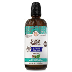 GuruNanda Oil Pulling Oral Rinse + Tongue Scraper Variety Pack Set