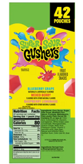 Gushers Super Sour Fruit Flavored Snacks, 0.8 oz, 42-count