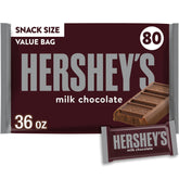 HERSHEY'S Milk Chocolate Bars, Snack Size, 80 pcs. - USA MEGA SHOP