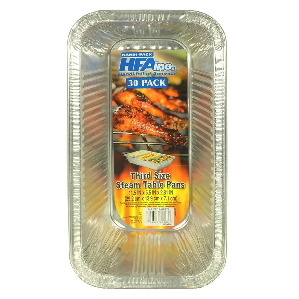 HFA Third Size Steam Table Pans, 30-count - USA MEGA SHOP