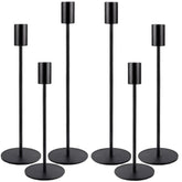 HIDAWN Matte Taper Candle Holders, 6 Pack Metal Candlestick Holders for Wedding, Dinning, Party - USA MEGA SHOP