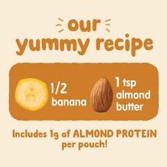 Happy Baby Nutty Blends, Stage 2 Organic Baby Food, Bananas & Almond Butter, 3 oz. Pouch