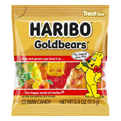 Haribo Goldbears Gummi Candy, Mini Bags, 0.4 oz, 125-count - USA MEGA SHOP