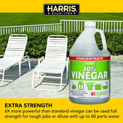 Harris 30% Concentrated Vinegar, Multi-Purpose Use for Home and Outdoor, 1 Gallon
