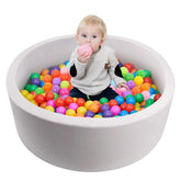 Hawsaiy Foam Ocean Ball Pit for Baby Infants and Toddlers Ages 1-3, Soft Round Play Area for Indoor/Outdoor Use, No Balls Included, Gray - USA MEGA SHOP