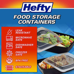 Hefty Food Storage Containers with Lids, 28 oz., 60 pc. - USA MEGA SHOP