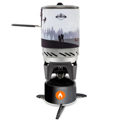 Hike Crew Portable Stove & Cooking System 1-Burner Propane Outdoor Stove with 1L Pot and Cooktop