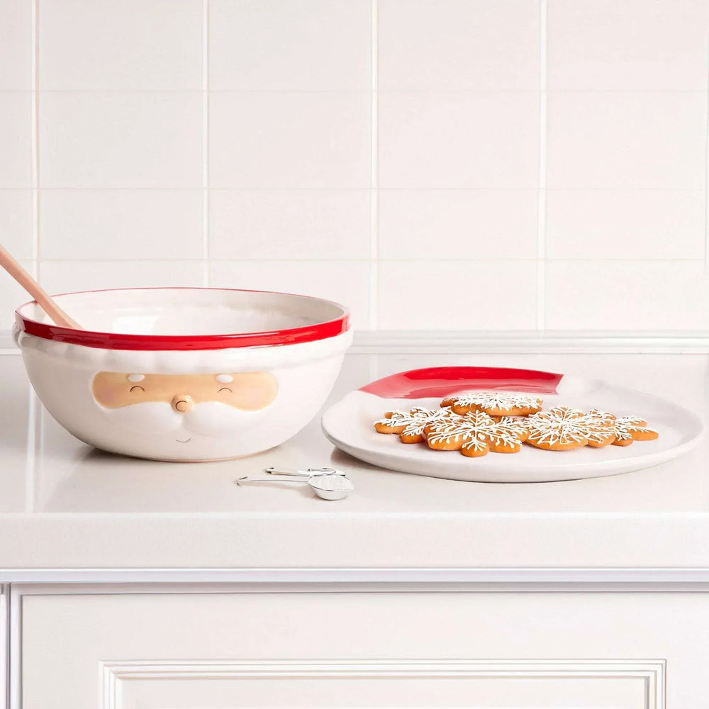 Home Essentials Santa Serving Bowl and Platter Set - USA MEGA SHOP