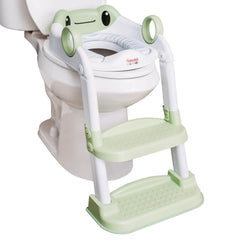 Hopscotch Lane Frog Character Step up Potty - Toddler Toilet Seat with Ladder, Children 12+ Months - USA MEGA SHOP