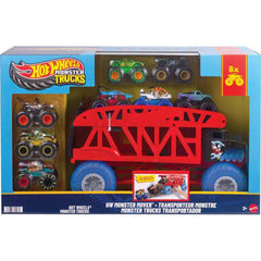 Hot Wheels Monster Trucks Monster Mover Hauler & Trucks Bundle