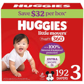 Huggies Little Movers HuggFit 360° Diapers, Sizes 3-7 - USA MEGA SHOP