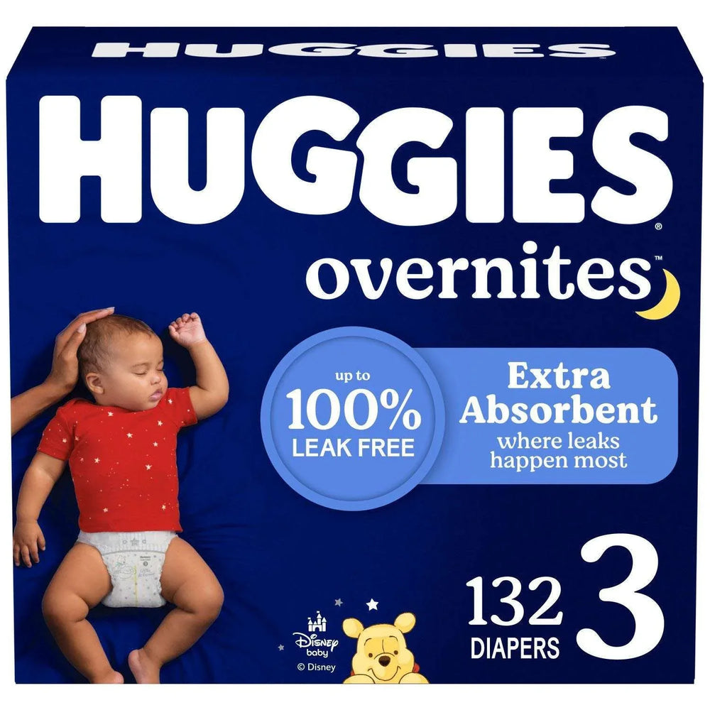 Huggies Overnites Nighttime Baby Diapers, Sizes 3-7 - USA MEGA SHOP