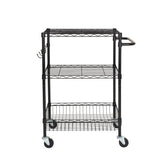Hyper Tough 3-Tier New Multipurpose Rolling Cart, Black Color, 495lbs Load Capacity