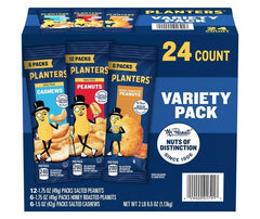 Planters Individual Nut Packs, Variety Pack, 24 ct
