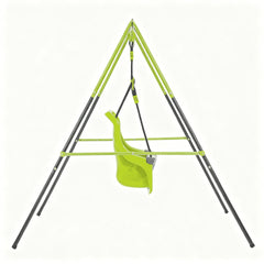 Indoor Outdoor Baby Swing with Safety Seat, Toddler Swing with Crotch Strap, Corrosion-Resistant Metal Frame for 6 Months to 2 Years Old, Max Load 25kg