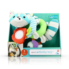 Infantino Spiral Activity Toy, Hook-on Toy, 0-12 Months, Multicolor Raccoon