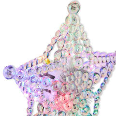 Iridescent Beaded Star LED Christmas Tree Topper, 7.5", by Holiday Time