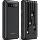 JIUMESS 20000mAh Power Bank Portable Charger with Cables, USB Battery Pack Compatible for iPhone & Android Cell Phone - USA MEGA SHOP