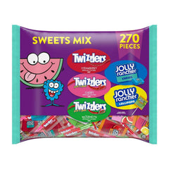 JOLLY RANCHER & TWIZZLERS Fruit Flavored Candy, Variety Pack, Fun Size, 270 pcs. - USA MEGA SHOP