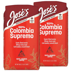 Jose’s 100% Colombia Supremo Whole Bean Coffee, Medium, 3lbs, 2-pack - USA MEGA SHOP