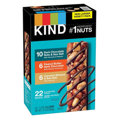 KIND Nut Bar, Variety Pack, 1.4 oz, 22-count - USA MEGA SHOP