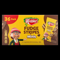 Keebler Fudge Stripes Minis Shortbread Cookies, 2 oz, 36-count - USA MEGA SHOP