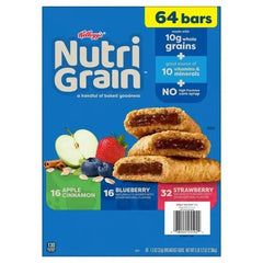 Kellogg's Nutri-Grain Soft Baked Breakfast Bars, 1.3 oz, 64-count