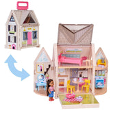 KidKraft Tote-ables™ Portable Cottage Dollhouse with Doll Included, Storage, 30 Accessories - USA MEGA SHOP