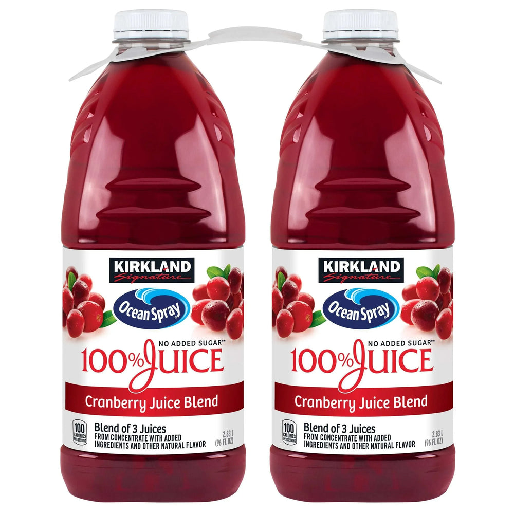 Kirkland Signature, Ocean Spray Cranberry Premium 100% Juice, 96 fl oz, 2-Count - USA MEGA SHOP