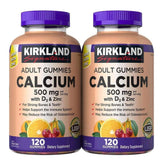 Kirkland Signature Calcium 500 mg with D3 & Zinc, 240 Adult Gummies - USA MEGA SHOP