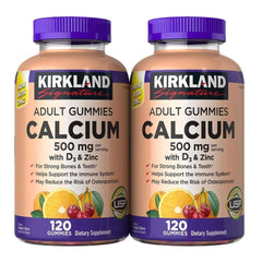 Kirkland Signature Calcium 500 mg with D3 & Zinc, 240 Adult Gummies