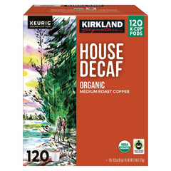 Kirkland Signature Coffee Organic House Decaf K-Cup Pod, 120-count - USA MEGA SHOP