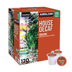 Kirkland Signature Coffee Organic House Decaf K-Cup Pod, 120-count - USA MEGA SHOP