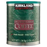 Kirkland Signature Decaffeinated Coffee, Dark Roast, 3 lbs