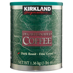 Kirkland Signature Decaffeinated Coffee, Dark Roast, 3 lbs