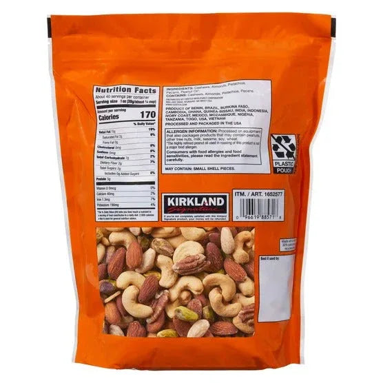 Kirkland Signature Extra Fancy Mixed Nuts, Unsalted, 2.5 lbs - USA MEGA SHOP