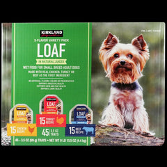 Kirkland Signature Loaf Wet Dog Food, Small Breed Adult Dogs, Variety Pack, 3.5 oz, 45 ct - USA MEGA SHOP