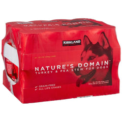 Kirkland Signature Nature's Domain Canned Dog Food, Turkey & Pea Stew, 13.2 oz, 24-count - USA MEGA SHOP