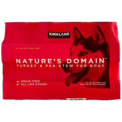 Kirkland Signature Nature's Domain Canned Dog Food, Turkey & Pea Stew, 13.2 oz, 24-count