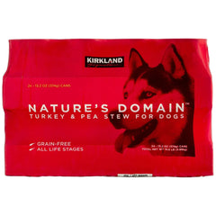 Kirkland Signature Nature's Domain Canned Dog Food, Turkey & Pea Stew, 13.2 oz, 24-count - USA MEGA SHOP