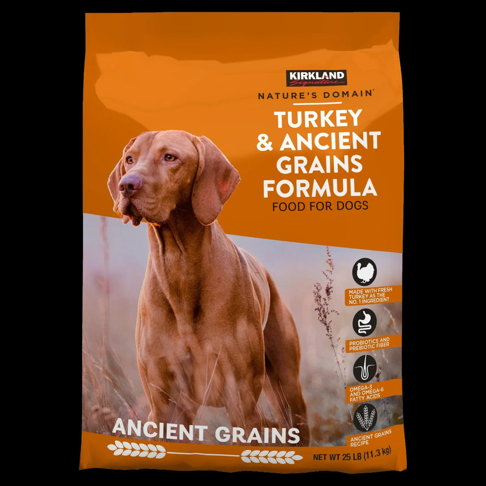 Kirkland Signature Nature's Domain Dog Food, Turkey & Ancient Grains, 25 lbs - USA MEGA SHOP