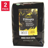 Kirkland Signature Organic Ethiopia Whole Bean Coffee, 2 lbs - USA MEGA SHOP