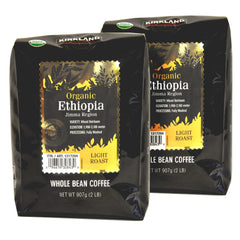 Kirkland Signature Organic Ethiopia Whole Bean Coffee, 2 lbs - USA MEGA SHOP