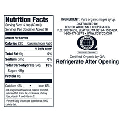 Kirkland Signature Organic Pure Maple Syrup, 33.8 oz - USA MEGA SHOP