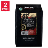 Kirkland Signature Organic Sumatra Whole Bean Coffee, 2 lbs, 2-pack - USA MEGA SHOP
