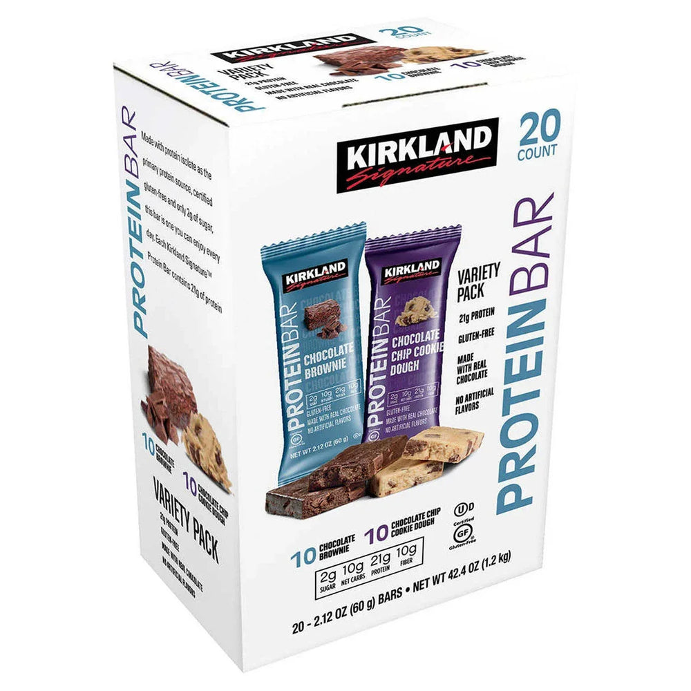 Kirkland Signature Protein Bar, Variety Pack, 2.12 oz, 20-count - USA MEGA SHOP
