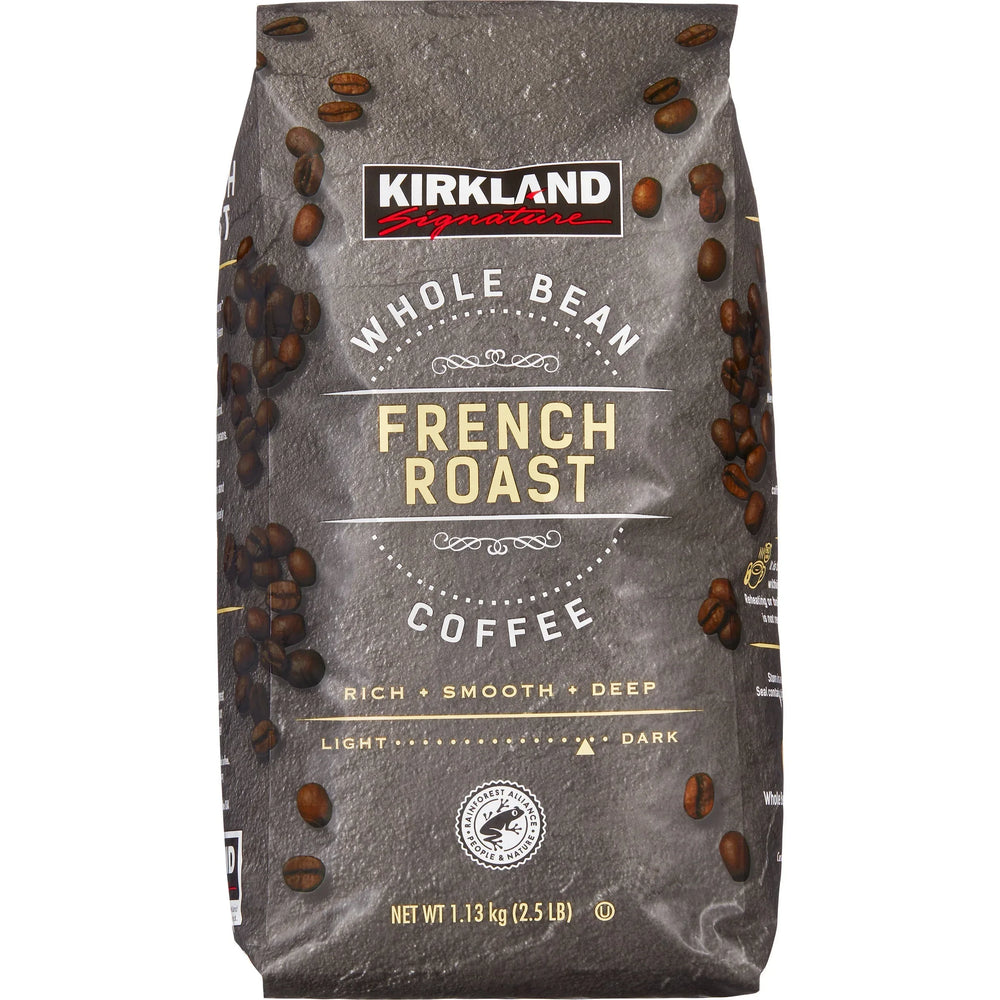 Kirkland Signature Whole Bean Coffee, French Roast, 2.5 lbs - USA MEGA SHOP