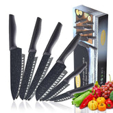Knife Set, McCook 12-Piece Granite Kitchen Knife Set, High Carbon German Stainless Steel Knives Set with Blade Guards, Non-stick Coating, Ultra Sharp, Dishwasher Safe - USA MEGA SHOP