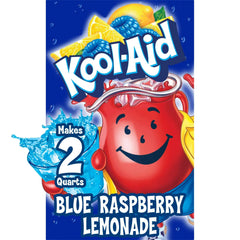 Kool-Aid Blue Raspberry Lemonade powdered drink mix packet, makes 2 quarts